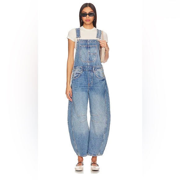 Free People Good Luck Barrel Overalls - Picture 6 of 7